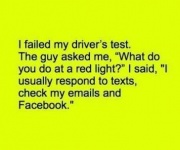 I failed my driver's test