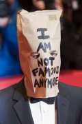 Shia LaBeouf Wearing a paper mask