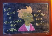 Not sure if they come for coffee, or for fee wifi